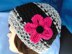 #925 - 3 Piece KNIT Set, hat, flower, texting gloves