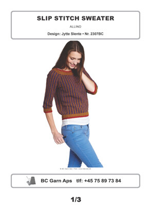 Slip Stitch Sweater in BC Garn Allino - 2307BC - Downloadable PDF