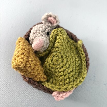 Mouse with a Mushroom House Crochet Pattern