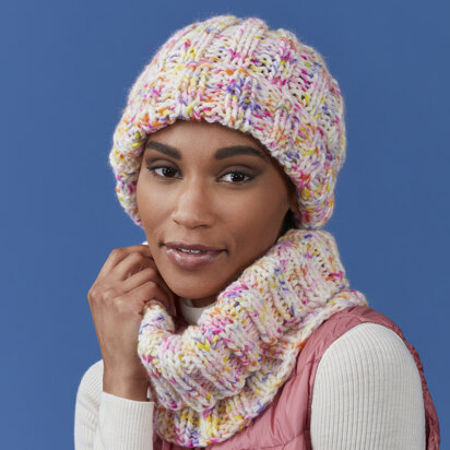 Bancroft Hat & Cowl - Knitting Pattern for Women in Tahki Yarns Idaho by Tahki Yarns - Downloadable PDF