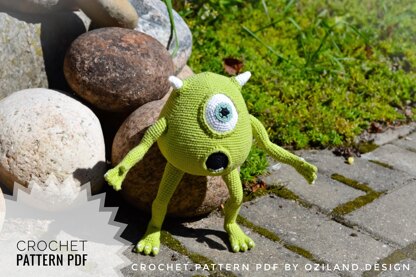 Crochet Pattern Amigurumi MIke the monster toy