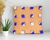 Optical Beige Mosaic Spanish Tile Sofa Couch Square Cushion 14/24"