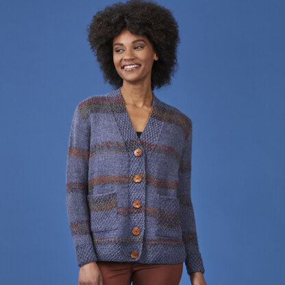 Wilder Cardigan - Knitting Pattern For Women in Tahki Yarns Gunnison by Tahki Yarns