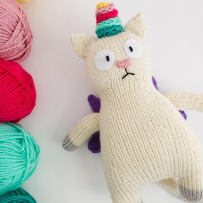 Meowicorn the Unicorn Cat - Toy Knitting Pattern