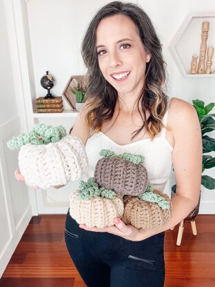 Crochet Pumpkin with Leaf Coasters