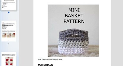 Free pattern: Rectangular basket – With Love, Feli