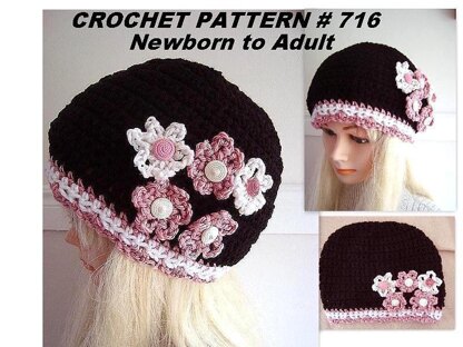 716 Black and Pink Beanie