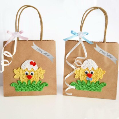 Baby Chicks. Crochet Applique. Little Chicken Embellishment