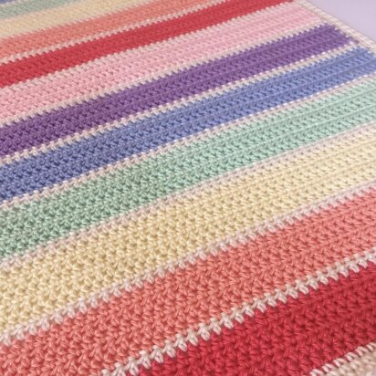 Soft Rainbow Stripes Baby Blanket