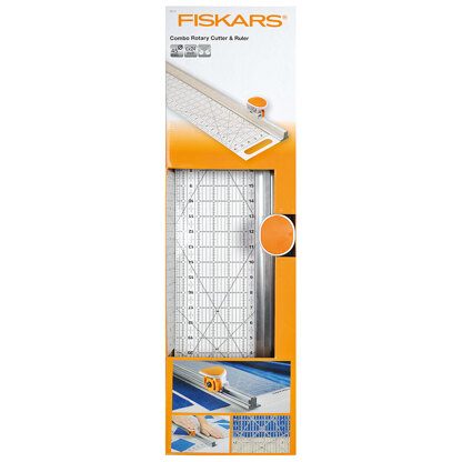 Fiskars Rotary Cutter & Ruler Combo: 45mm Diameter: (6 x 24 in)15 x 61cm