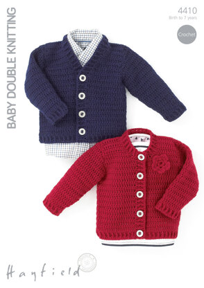 Crochet Cardigans in Hayfield Baby DK - 4410 - Downloadable PDF