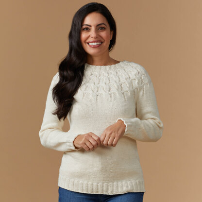 1312 Pavonis - Sweater Knitting Pattern for Women in Valley Yarns Goshen