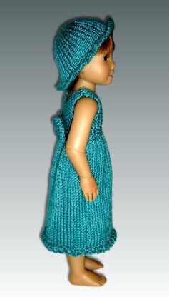Knitting Pattern fits Kidz n Cats Dolls. Sun Dress and Hat. 452