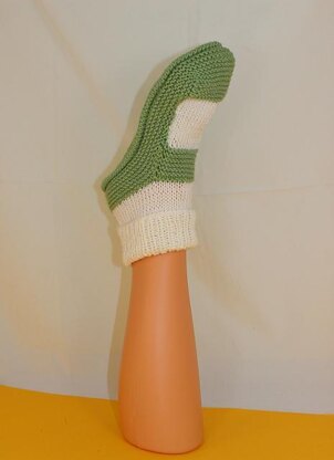 Adult Rib Cuff Sock Slippers