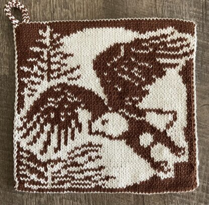 Patriotic Bald Eagle Potholder