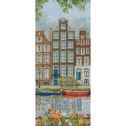 Anchor Amsterdam Street Scene Cross Stitch Kit - 14cm x 32cm