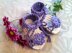 Purple Flower Tie Sandals