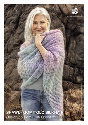 Shawl in Lana Grossa Gomitolo Silkhair - 15 - Downloadable PDF