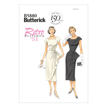 Butterick Misses'/Misses' Petite Dress and Belt B5880 - Sewing Pattern