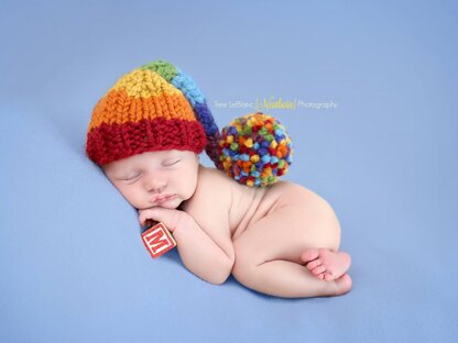 Rainbow Baby Stocking Cap Hat Photography Prop