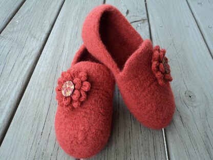 Loafer Slippers Felted Knit for Women