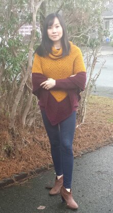 Sunset Cowl V Poncho