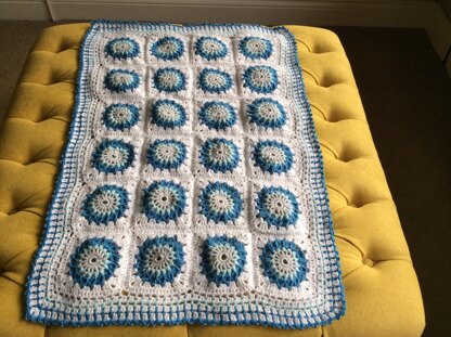 Granny square baby blanket