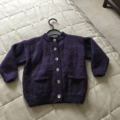 Purple cardigan