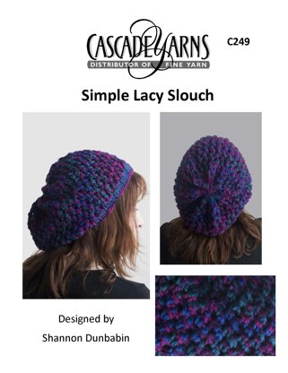 Simple Lacy Slouch in Cascade Yarns - C249 - Downloadable PDF