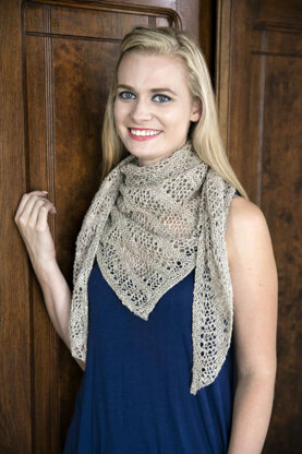 Ridged Shawl in Plymouth Yarn Nettle Grove - F691 - PDF