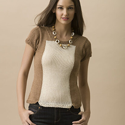 Fair Weather Tee - Top Knitting Pattern for Women in Tahki Yarns Cotton Classic