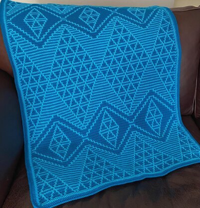 Engaging Mosaic Crochet Afghan