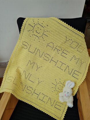 You are my Sunshine MOS Filet Blanket