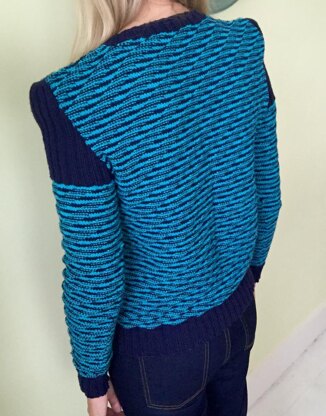 Diagonal Rib Sweater