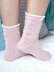 Young at Heart Heart Cable Lace Placket Socks