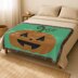 C2C CROCHET PATTERN Halloween Pumpkin Blanket Smiling Face Throw Queen Twin Afghan