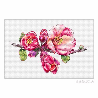 Apple Blossom Cross Stitch PDF Pattern