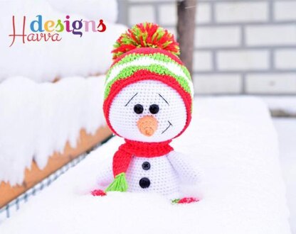 Amigurumi Snowman Christmas Decoration – Crochet Pattern