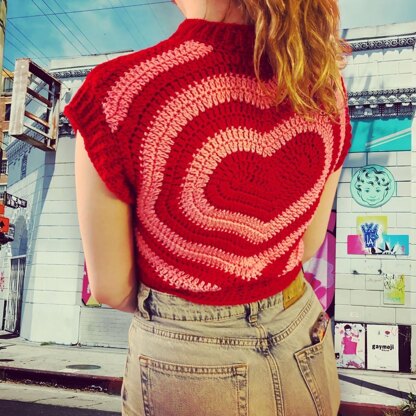 Swirly Heart Crochet Top