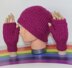 Toddler Child Aran Fishermans Rib Beanie & Gloves