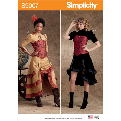 Simplicity S9007 Misses Steampunk Costumes - Sewing Pattern
