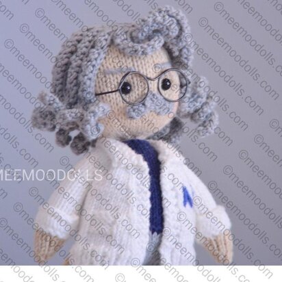 Knit Albert Einstein Doll