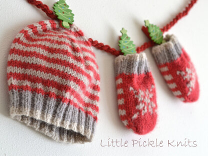 Baby's 1st Christmas hat and mittens