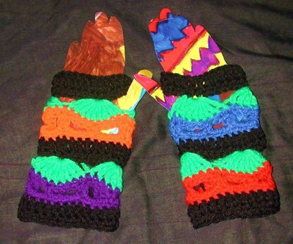 Masked Super Hero Fingerless Gloves 