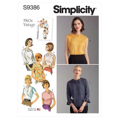 Simplicity Misses' Set of Blouses S9386 - Sewing Pattern