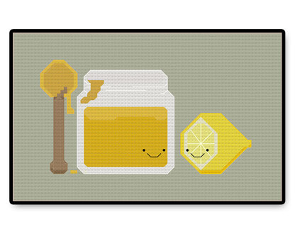 Lemon and Honey Kawaii - PDF Cross Stitch Pattern