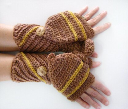 Diagonal Convertible Mittens