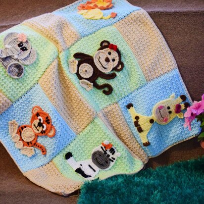 Jungle serie appliqe blanket