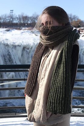 Giant Color Shift Brioche Scarf