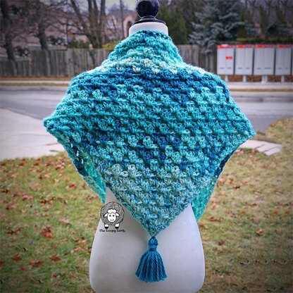 Once in a Blue Moon Triangle Scarf